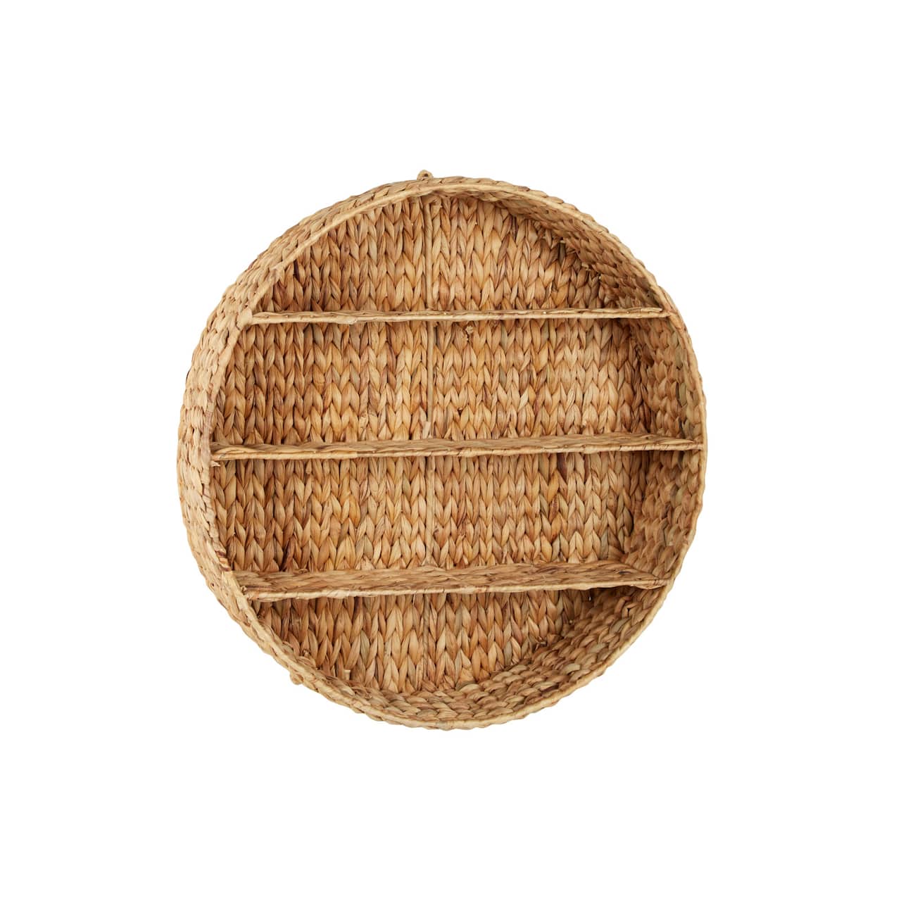 Brown Sea Grass Coastal Style Wall Shelf, 24" x 24" x 24"